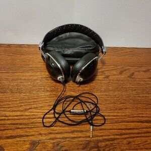 Skullcandy Roc Nation Aviator Wired Headphones, Black & Chrome, Tested & Working